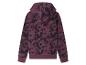 Sweat à capuche bordeaux avec un motif abstrait.