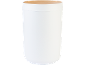 Récipient de cuisine rond blanc avec couvercle en bois
