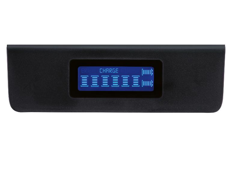 Écran de charge de la batterie avec indicateur de niveau de charge.
