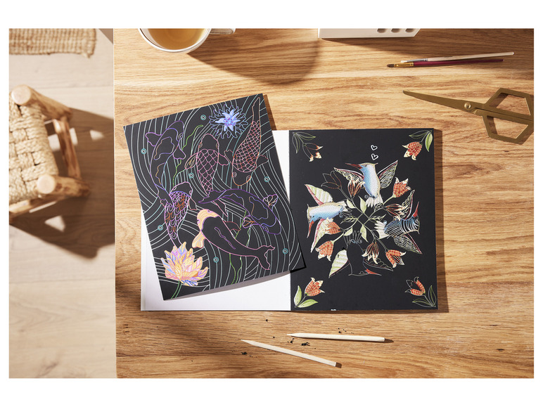 Aller en mode plein écran : Livre de dessins à gratter, 12 motifs - Image 8