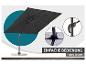 Parasol noir avec détails sur la facilité d'utilisation et la base stable.