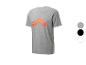 T-shirt gris Crivit à logo orange.