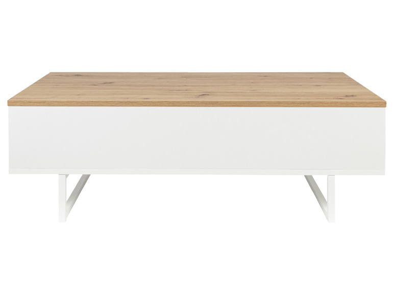 Aller en mode plein écran : LIVARNO home Table basse Madrid, 110 x 37,5 x 58 cm, imitation chêne/blanc - Image 4