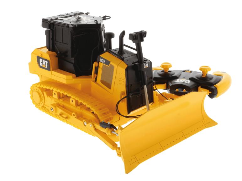 Bulldozer jouet Caterpillar D7E jaune avec télécommande