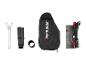 Une sacoche à outils Parkside noire avec divers accessoires.