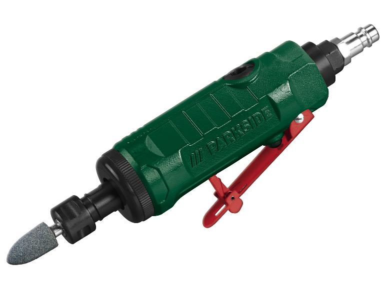 Meuleuse pneumatique PARKISDE verte avec accessoire de ponçage conique