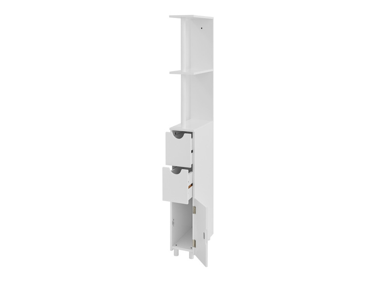 Aller en mode plein écran : Meuble de rangement étroit, 15,2 x 136,5 x 33 cm, blanc - Image 4