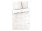 Housse de couette blanche avec motif paisley.