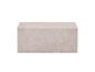 Socle rectangulaire en marbre beige clair avec des veines subtiles.