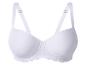 Soutien-gorge blanc avec détails en dentelle et bretelles réglables