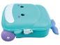 Boîte de rangement jouets en forme de baleine bleue avec roues et queue