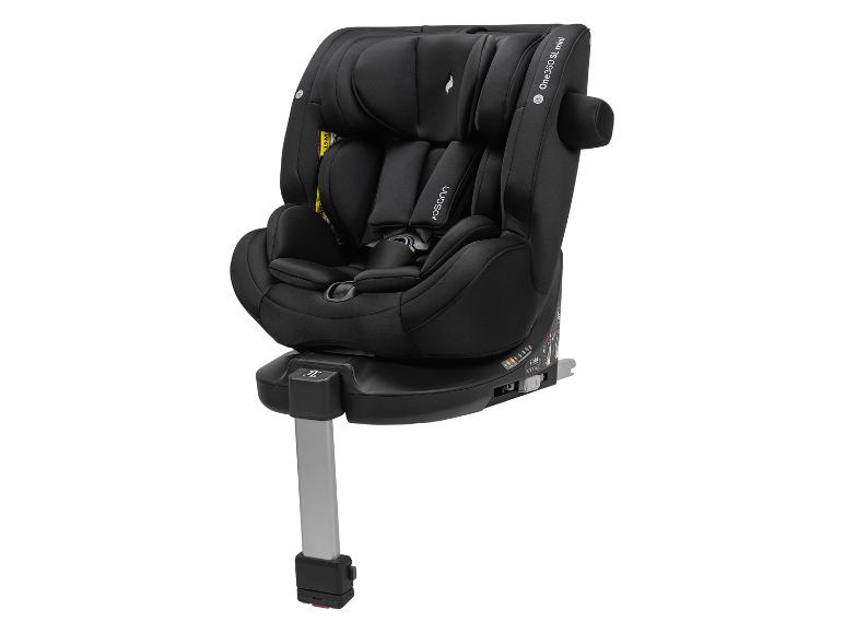 Siège auto noir pour bébé avec base pivotante et jambe de force