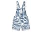 Salopette courte rayée bleu marine pour enfant.