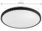 Plafonnier LED rond noir et blanc, d'un diamètre de 33 cm