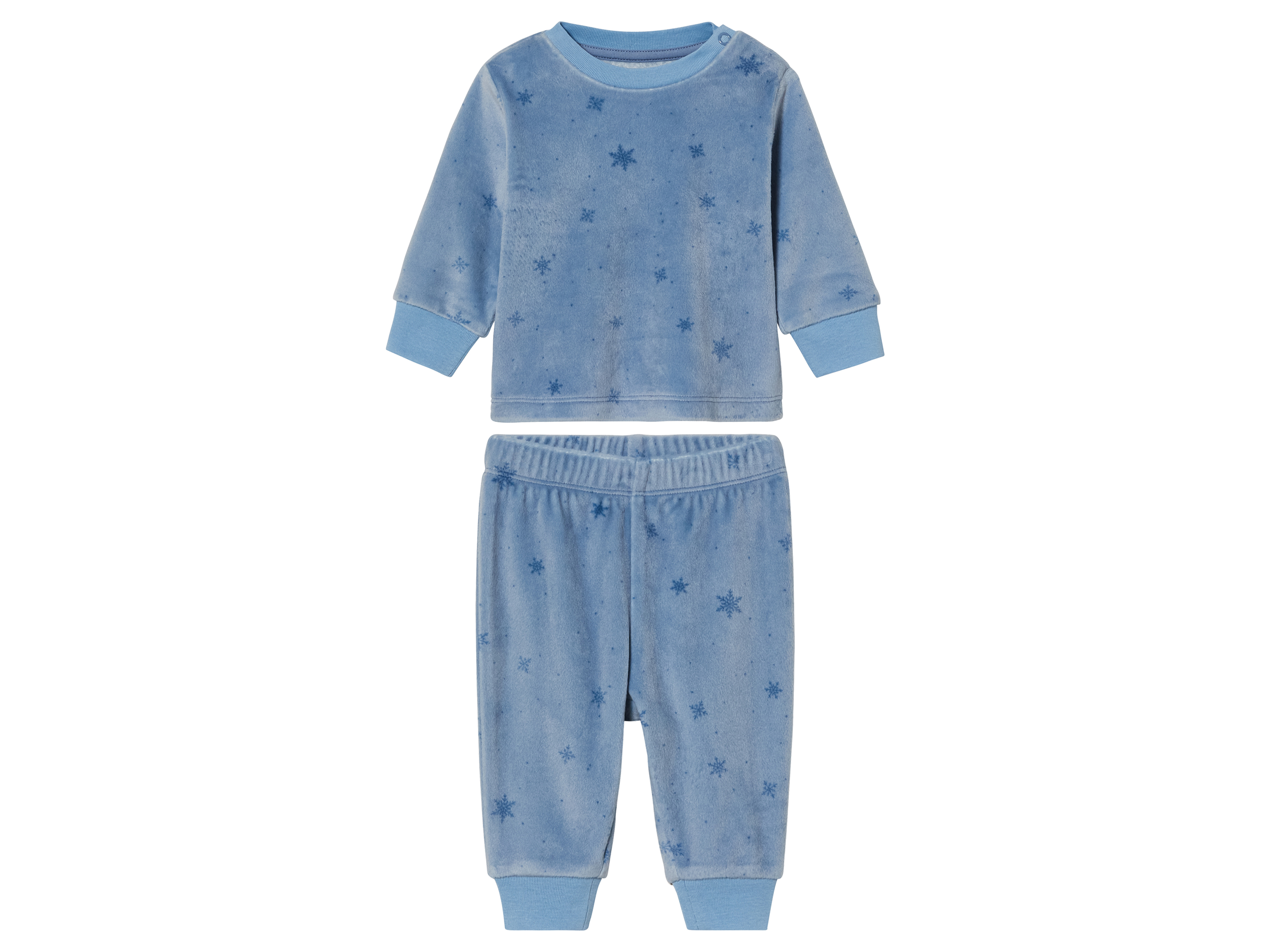 lupilu® Pyjama en velours bébé (62/68, bleu clair)
