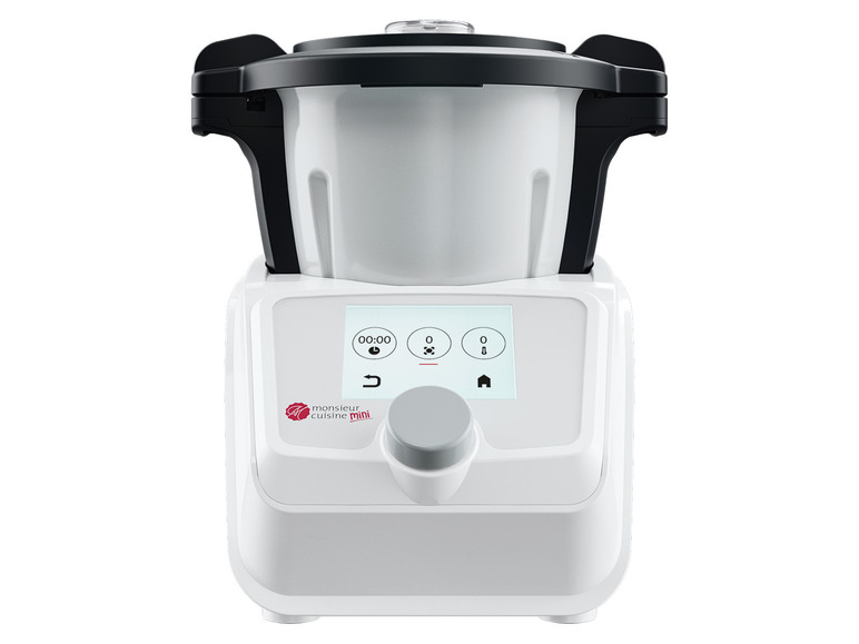 Un robot de cuisine multifonction Monsieur Cuisine Mini blanc.