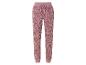 Pantalon de survêtement rose avec un imprimé léopard.