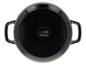 Casserole noire SilverCrest avec symboles visibles au fond.