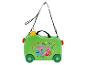 Valise verte pour enfants avec illustration de la famille Peppa Pig et texte 'Together Play Family Play'