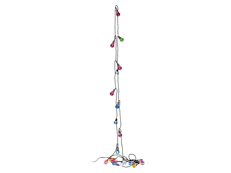 Guirlande lumineuse de Noël colorée sur fond blanc