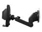 Support de téléphone de voiture noir avec ventouse et bras réglable.