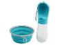 Bouteille d'eau et bol pliable pour animaux de compagnie.