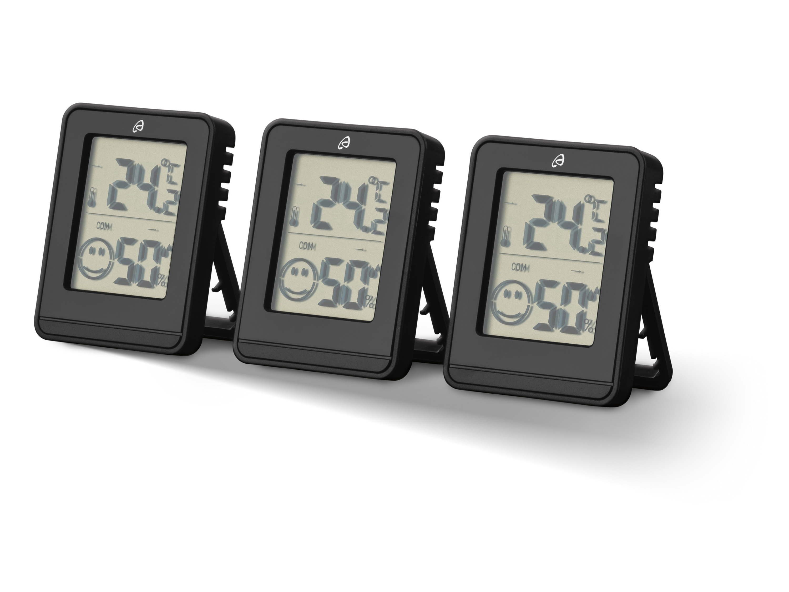 AURIOL® Thermomètre et hygromètre (noir)