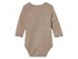 Body bébé manches longues, couleur taupe.