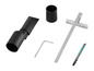 Une lame de scie Parkside, un guide et un ensemble d'accessoires pour une scie sauteuse.