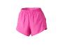 Short de sport fuchsia pour femme avec taille élastique.