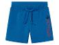 Shorts bleus pour enfant, motif Spider-Man.