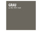 Un échantillon de couleur RAL 7039, gris mat.