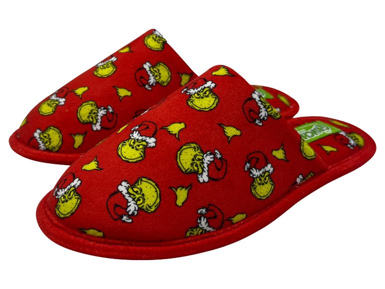 Pantoufles rouges à motif Grinch