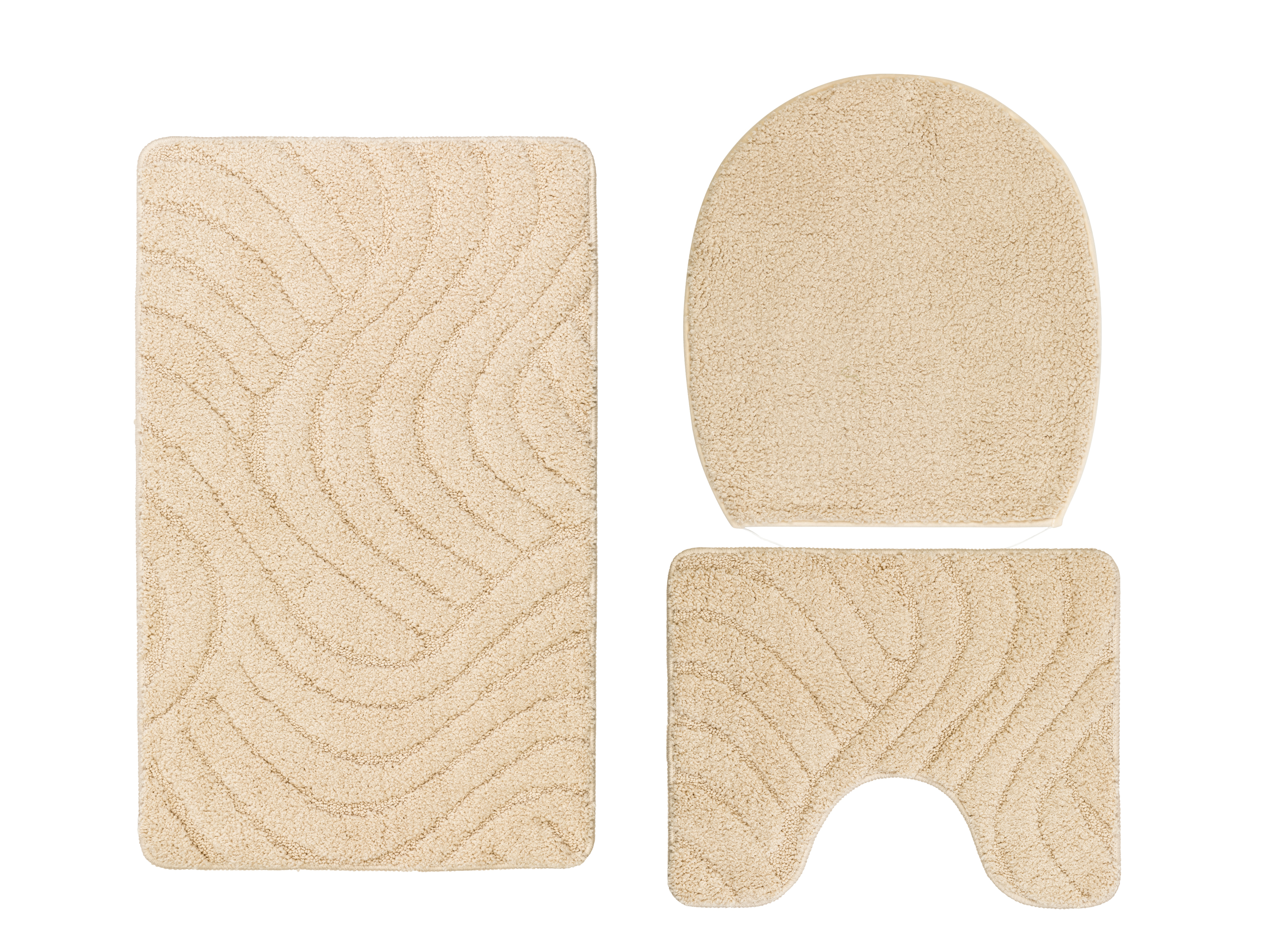 LIVARNO home Tapis de salle de bain (avec découpure, beige)