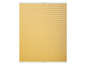 Stores plissés de couleur jaune pour une fenêtre.