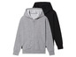 Deux sweat-shirts à capuche, un gris et un noir