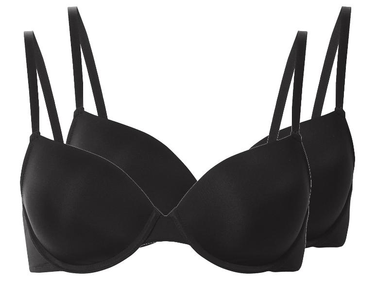 Lot de deux soutiens-gorge noirs basiques à fines bretelles