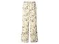 Pantalon large crème à motif de poires et de feuilles marron