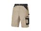 Shorts de travail Parkside beige et noir.