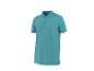 Polo à manches courtes bleu turquoise avec boutons.