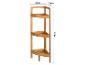 Étagère d'angle 3 niveaux en bambou, 23cm x 23cm x 77cm