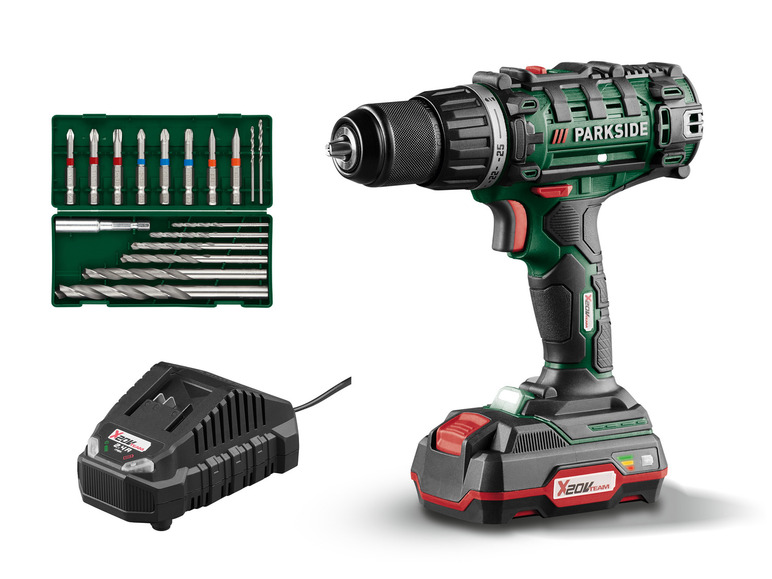 Aller en mode plein écran : PARKSIDE® Set perceuse-visseuse sans fil PABS 20-Li G8, 20 V - Image 1