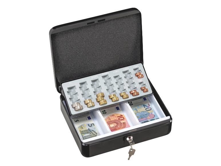 Caissette à monnaie BURG WÄCHTER ZK MONEY 5030 Euro avec pièces et billets.