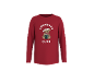 T-shirt rouge à manches longues pour enfant avec un ours et l'inscription Christmas Club