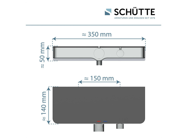 Aller en mode plein écran : Schütte Mitigeur robinet de douche OCEAN, avec étagère en verre - Image 3