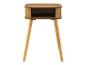 Table de chevet en bois avec compartiment ouvert et quatre pieds