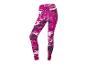 Legging femme à motif marbré rose et noir.
