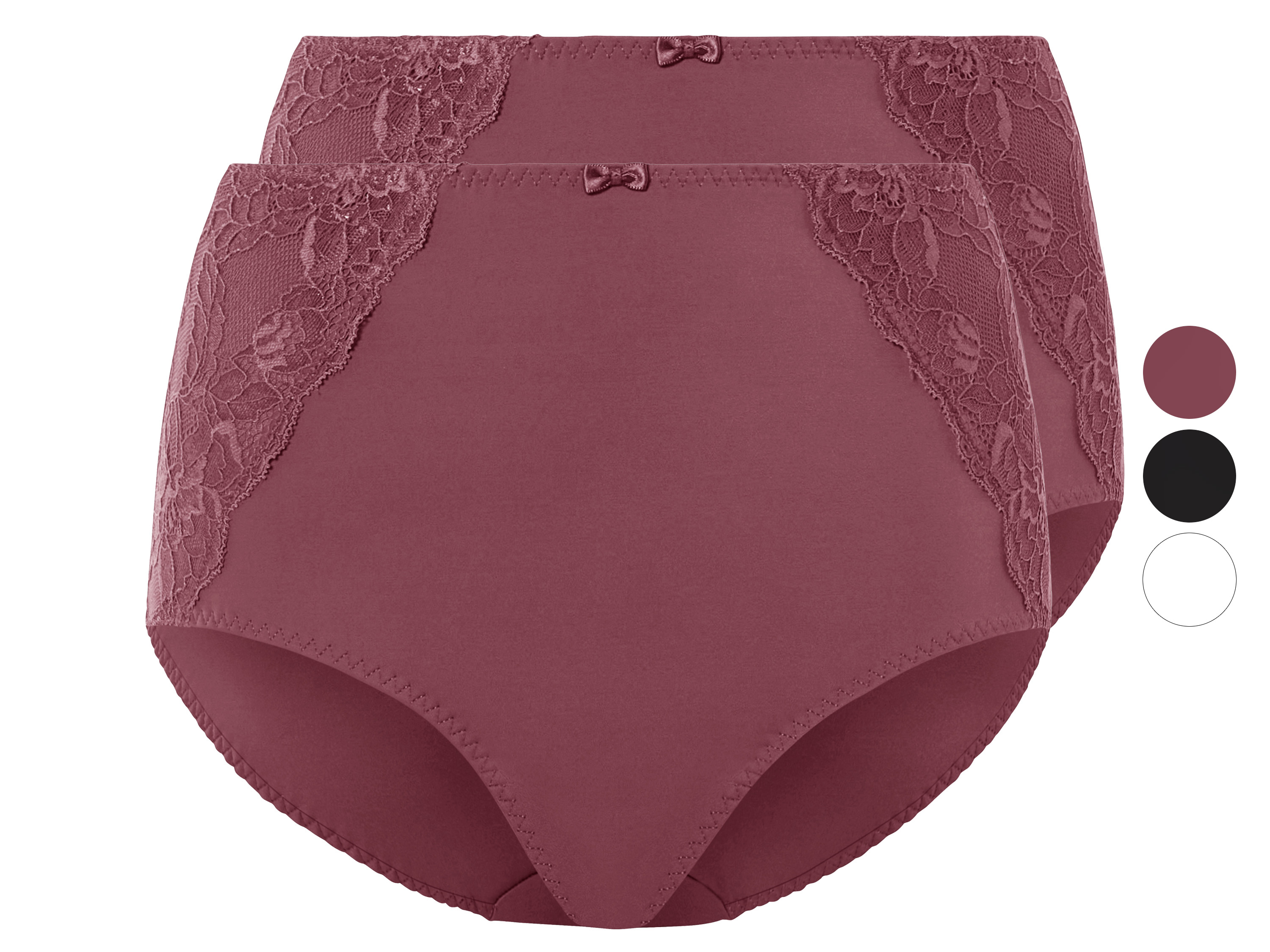 esmara® Lot de 2 culottes en dentelle gainantes femme