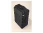 Valise à roulettes noire en tissu avec poignée télescopique et poignées de transport