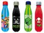 Quatre gourdes en acier inoxydable à thème jeux vidéo : Super Mario, Minecraft et Game Over.
